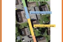 Verkehrsbehinderungen Baustelle Ackerweg, Schüpfen, Gebiet Zälgli